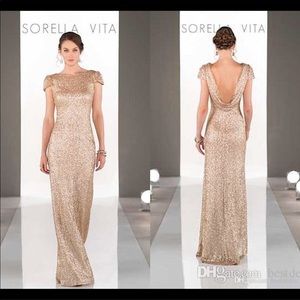 Sorella Vita Rose Gold Sequin Gown